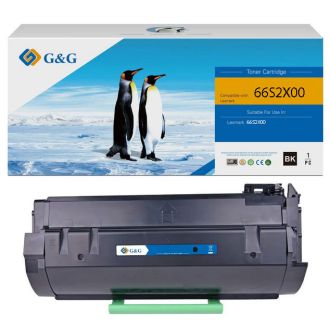 Toner compatible de première qualité 66S2X00 Lexmark - noir