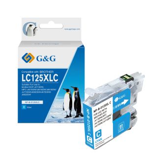 Cartouche compatible de première qualité LC125XLC Brother - cyan