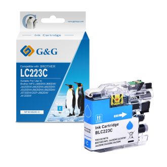 Cartouche compatible de première qualité LC223C Brother - cyan