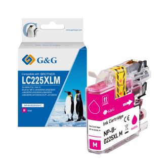 Cartouche compatible de première qualité LC225XLM Brother - magenta