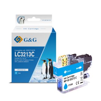 Cartouche compatible de première qualité LC3213C Brother - cyan