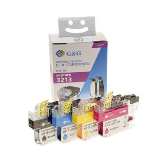 Cartouches compatible de première qualité LC3213VALDR Brother - multipack 4 couleurs : noire, cyan, magenta, jaune