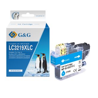 Cartouche compatible de première qualité LC3219XLC Brother - cyan