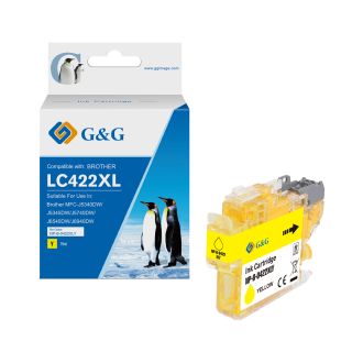 Cartouche compatible de première qualité LC422XLY Brother - jaune
