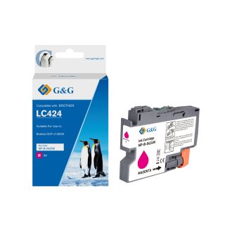 Cartouche compatible de première qualité LC424M Brother - magenta