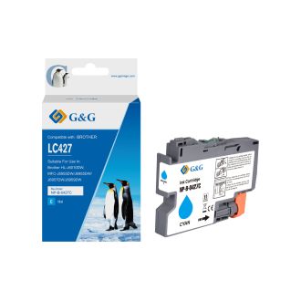 Cartouche compatible de première qualité LC427XLC Brother - cyan