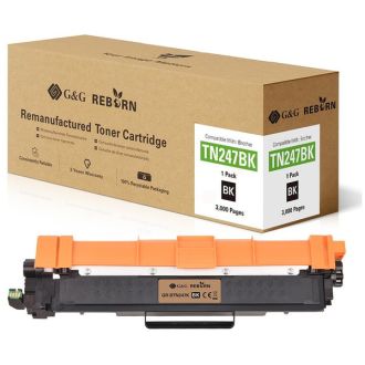 Toner compatible de première qualité TN247BK Brother - noir