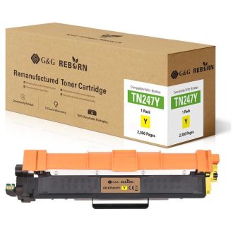 Toner compatible de première qualité TN247Y Brother - jaune