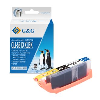 Cartouche compatible de première qualité 1998C001 / CLI-581 BKXXL Canon - noire