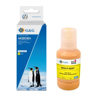 Bouteille d'encre compatible de première qualité 4432C001 / GI-56 Y Canon - jaune
