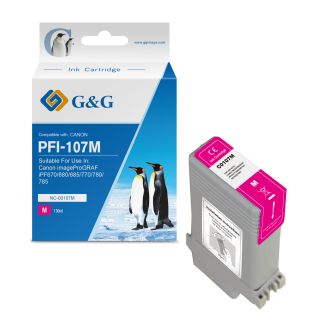 Cartouche compatible de première qualité 6707B001 / PFI-107 M Canon - magenta