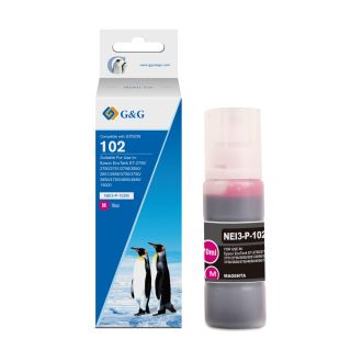 Bouteille d'encre compatible de première qualité C13T03R340 / 102 Epson - magenta