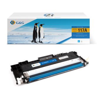 Toner compatible de première qualité W2071A / 117A HP - cyan