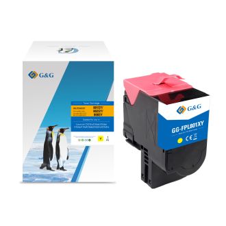 Toner compatible de première qualité 80C2SYE / 802SY Lexmark - jaune
